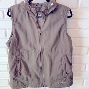 Eddie Bauer Nylon Khaki Green Hiking Vest